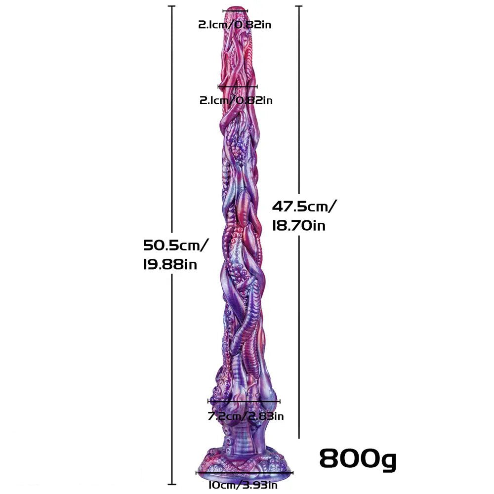 Purple octopus tentacle silicone fantasy dildo, photo 9