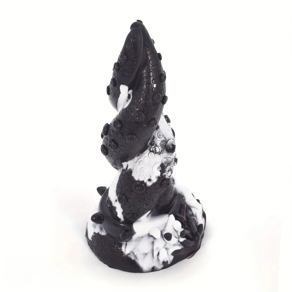 Black and white octopus tentacle fantasy dildo, photo 1