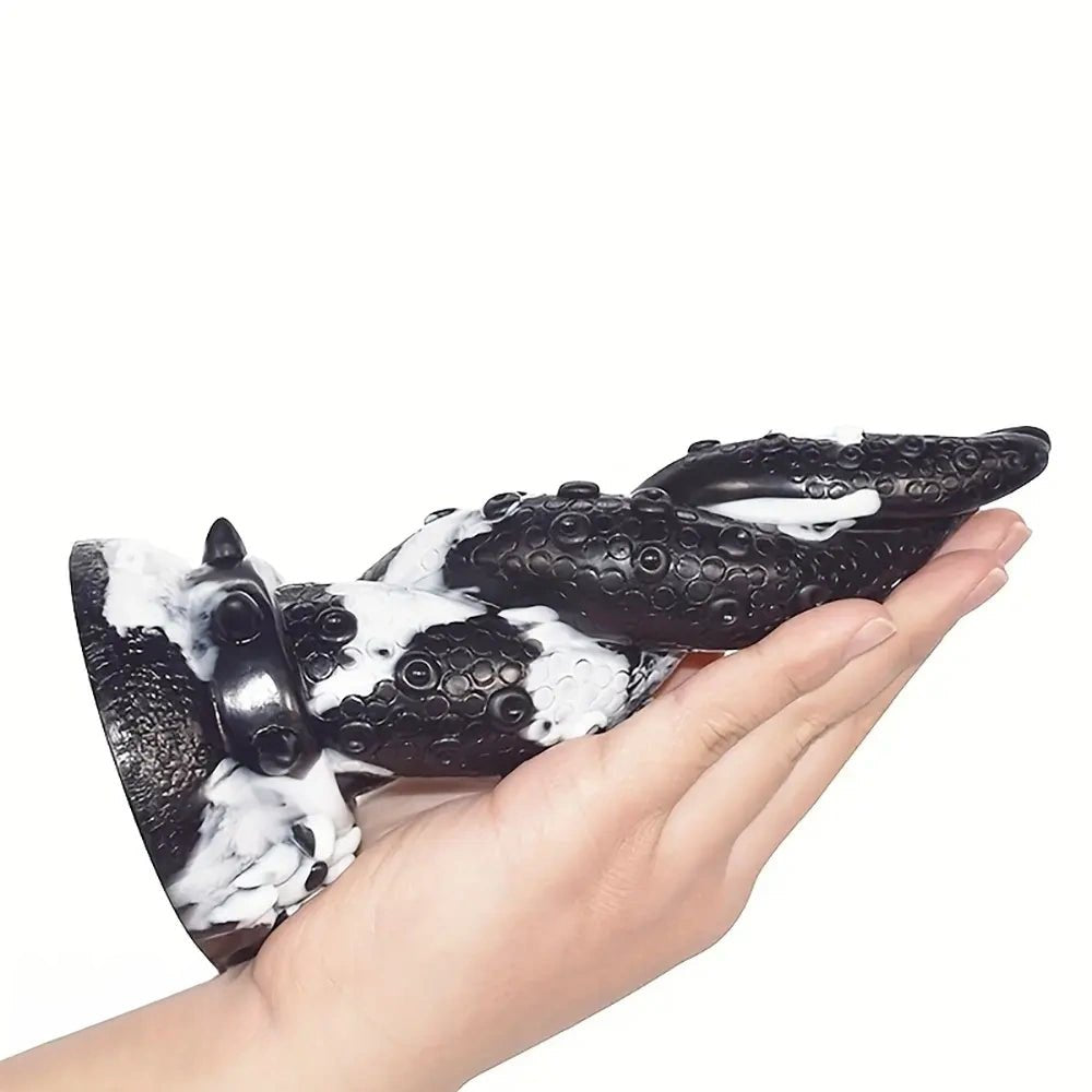 Black and white octopus tentacle fantasy dildo, photo 9