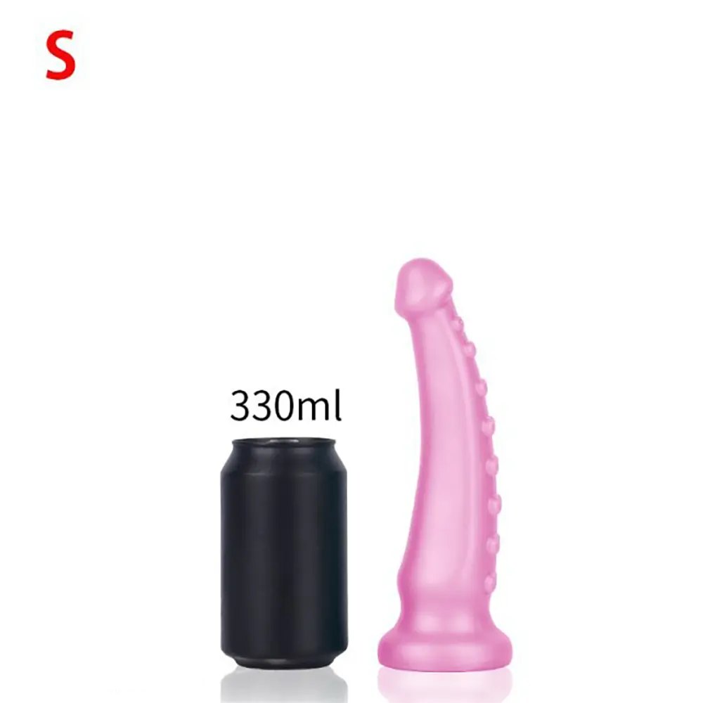 Pink ribbed tentacle fantasy dildo