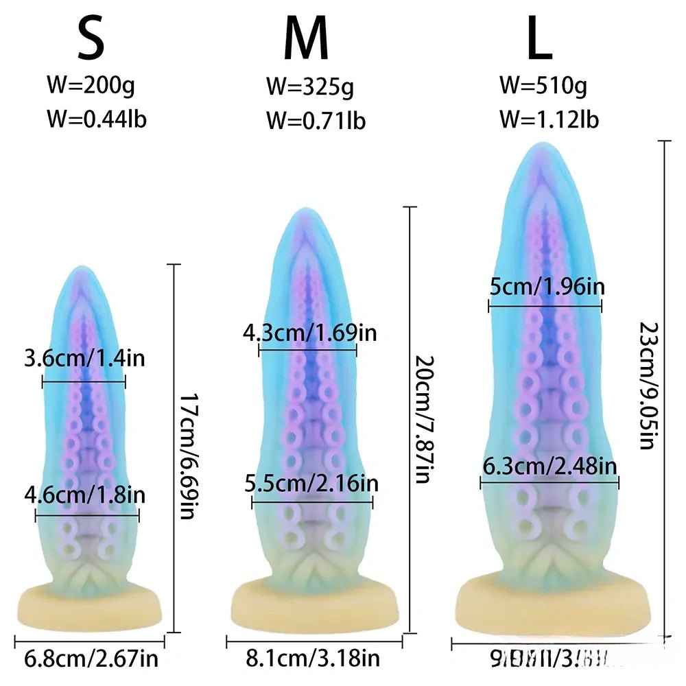 Blue purple tentacle fantasy dildo, photo 11