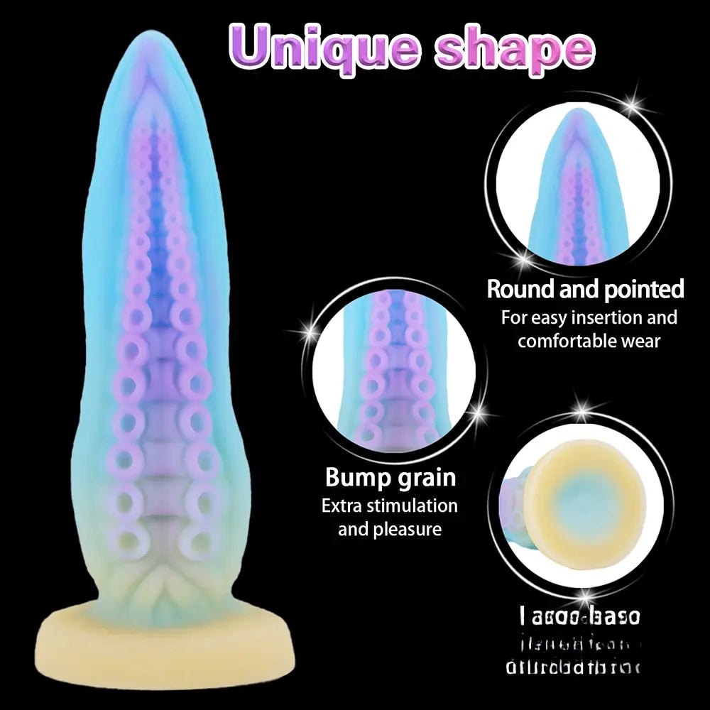 Blue purple tentacle fantasy dildo, photo 2