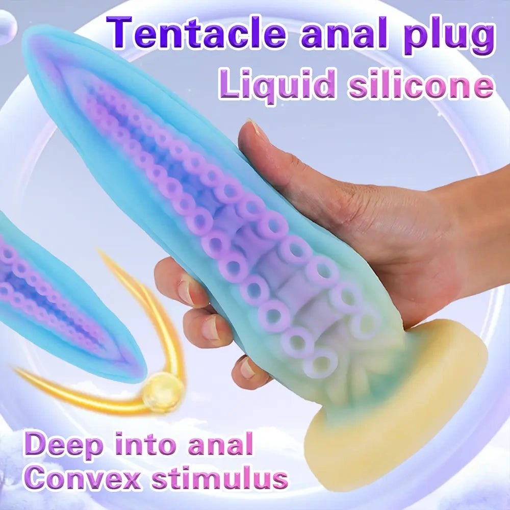 Blue purple tentacle fantasy dildo, photo 4