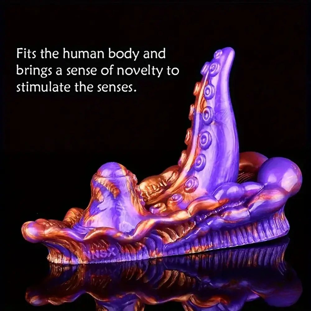 Purple and gold octopus tentacle fantasy toy, photo 1