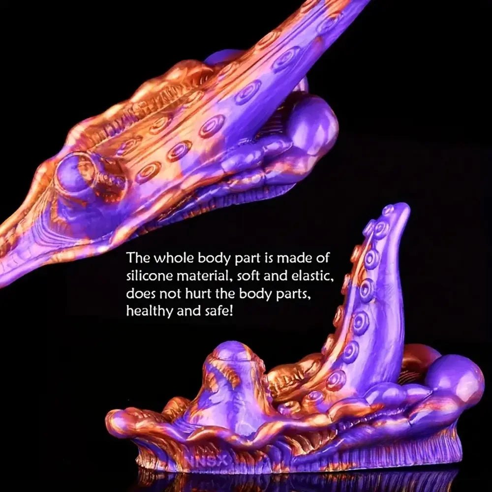 Purple and gold octopus tentacle fantasy toy, photo 3