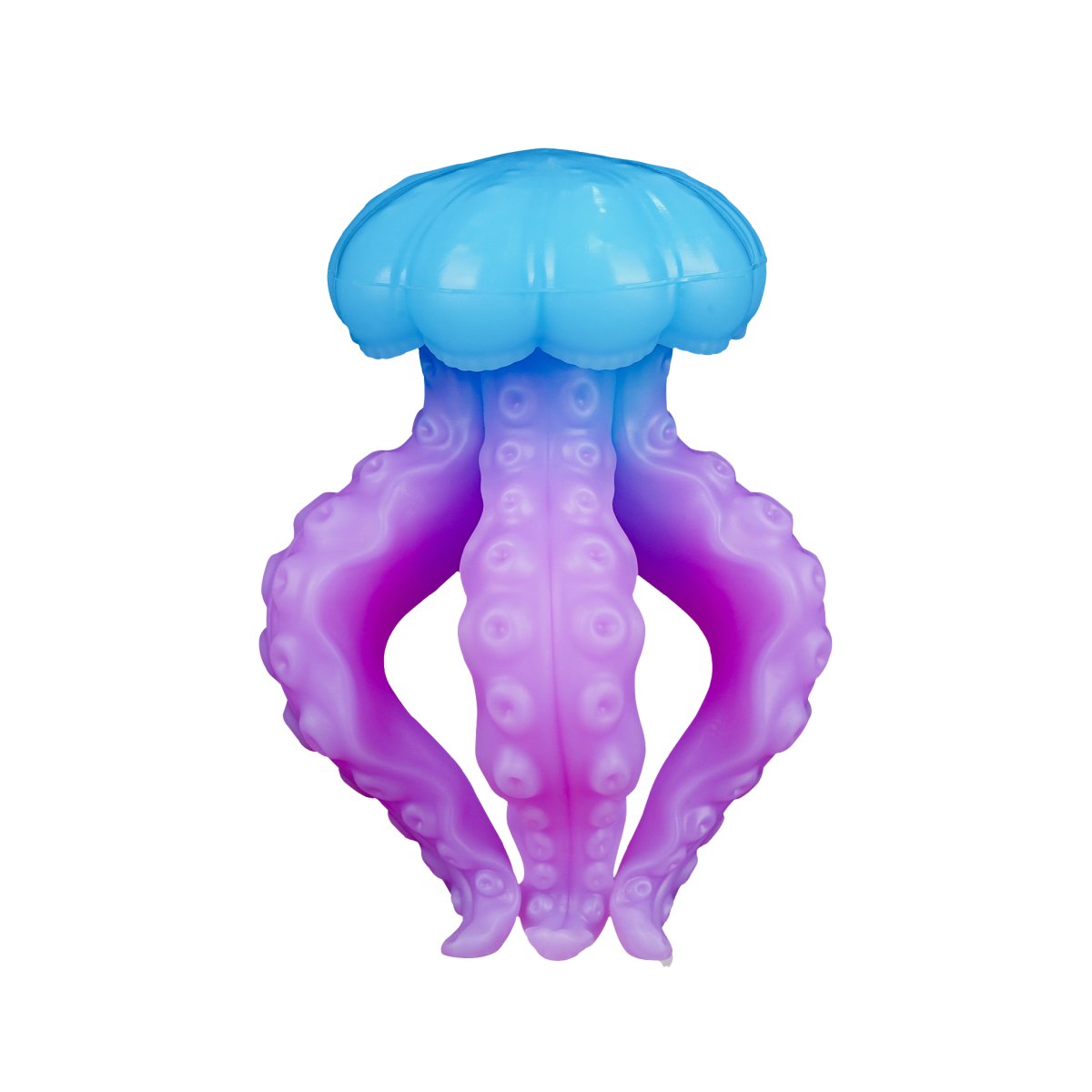 Purple tentacle-textured jellyfish anal plug, photo 12