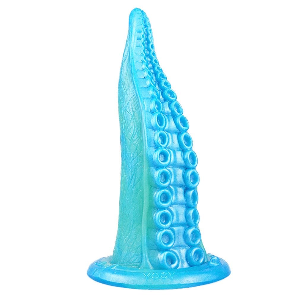 Blue octopus tentacle liquid silicone dildo, photo 1