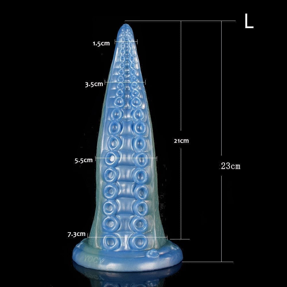 Blue octopus tentacle liquid silicone dildo, photo 6