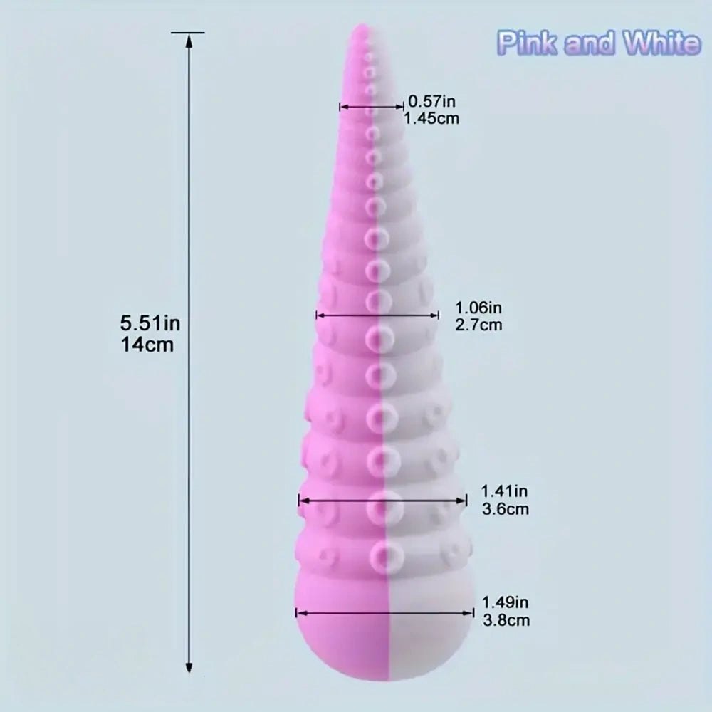 #1 ribbed silicone octopus tentacle dildo