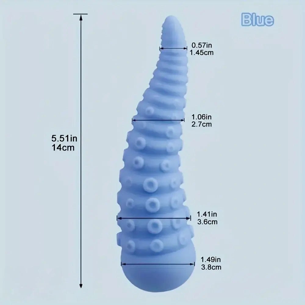 #2 ribbed silicone octopus tentacle dildo