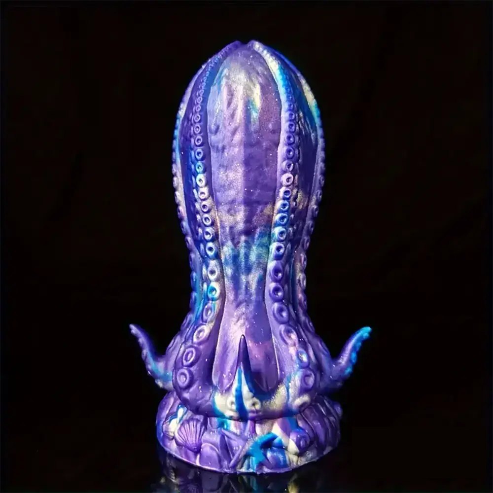 Purple and blue octopus tentacle silicone dildo, photo 5