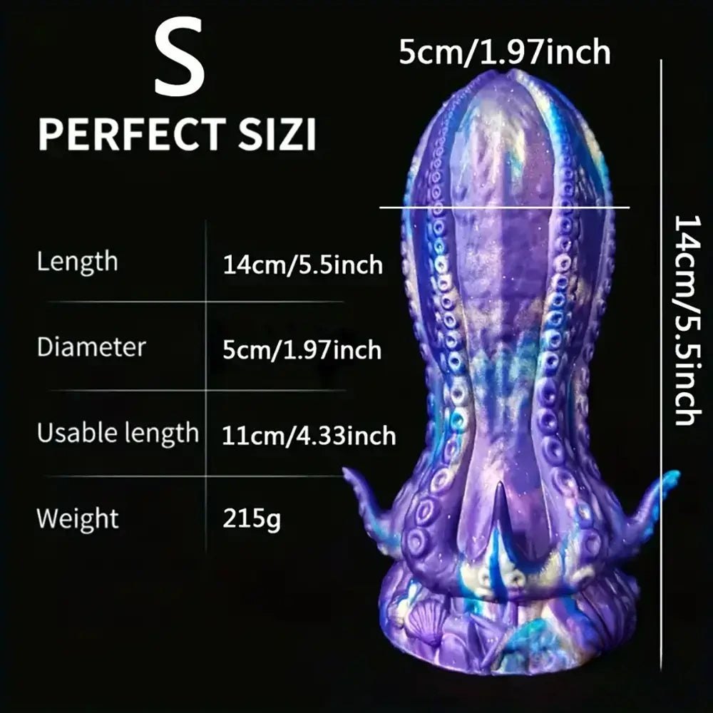 Purple and blue octopus tentacle silicone dildo, photo 9