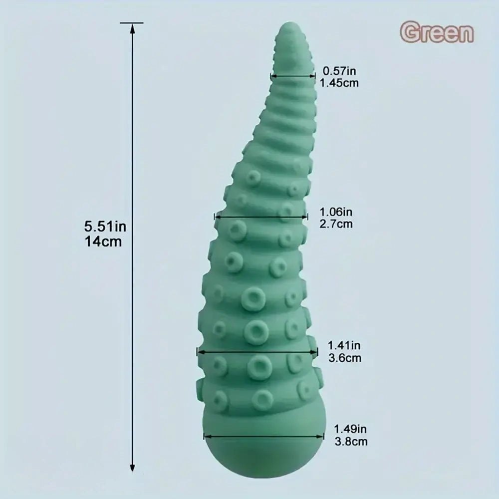 #3 ribbed silicone octopus tentacle dildo