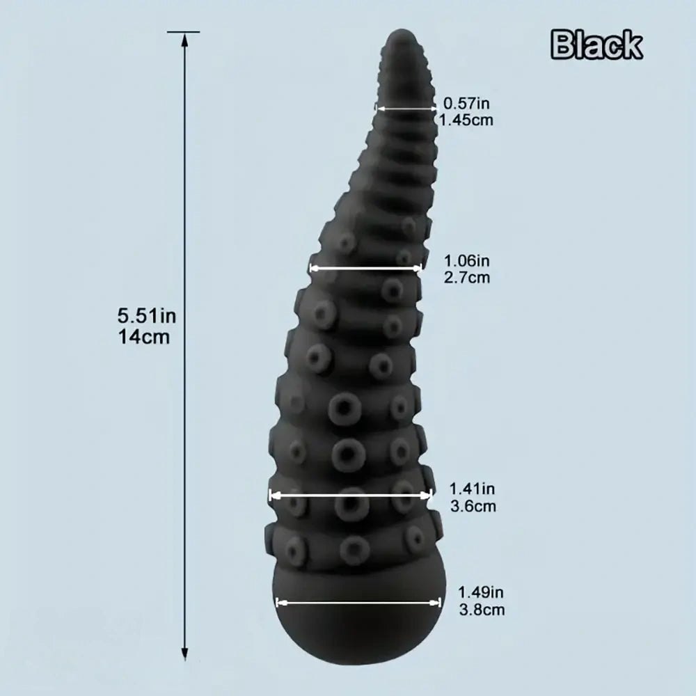 #6 ribbed silicone octopus tentacle dildo