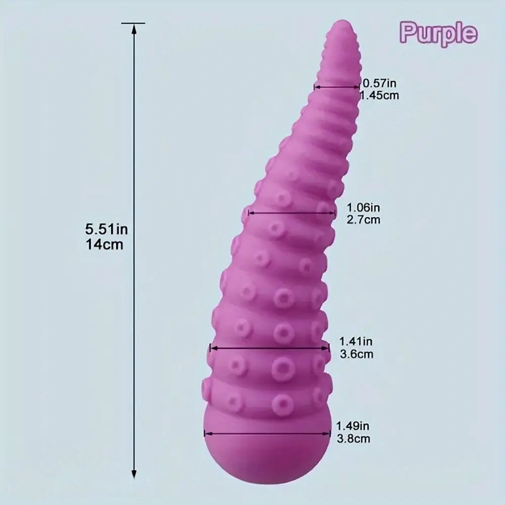 #7 ribbed silicone octopus tentacle dildo