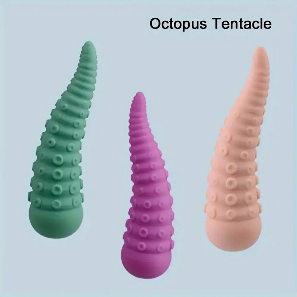 Ribbed silicone octopus tentacle dildo, photo 1