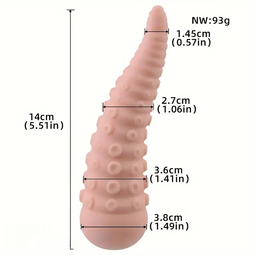Ribbed silicone octopus tentacle dildo, photo 4