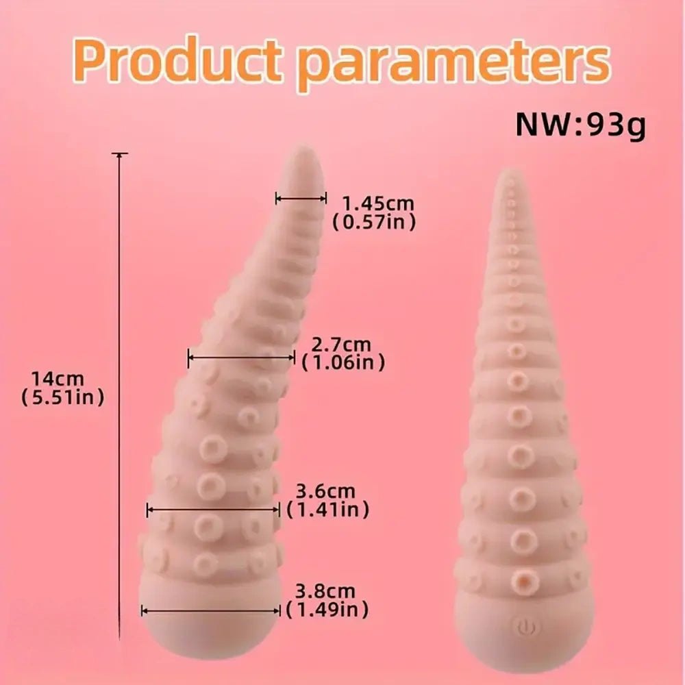 Ribbed silicone octopus tentacle dildo, photo 9