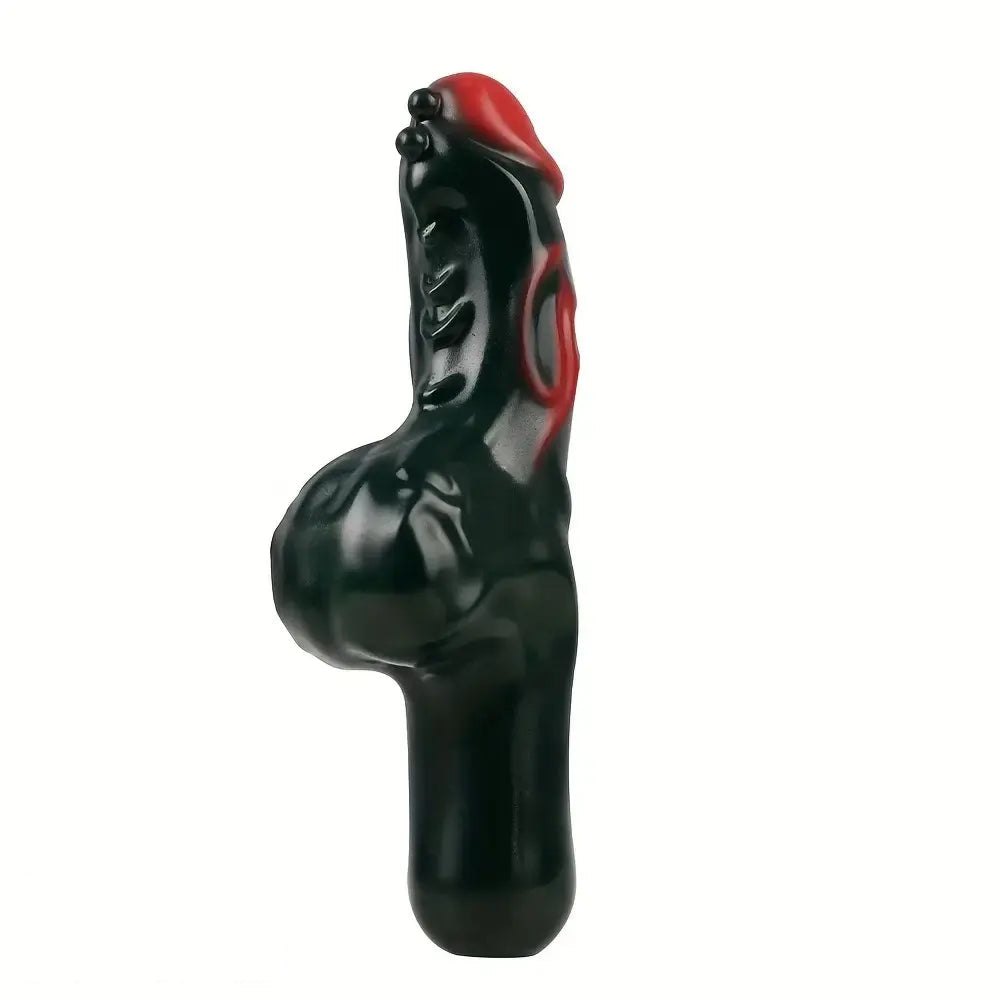 Silicone fantasy dildo with a curved bulge, photo 14