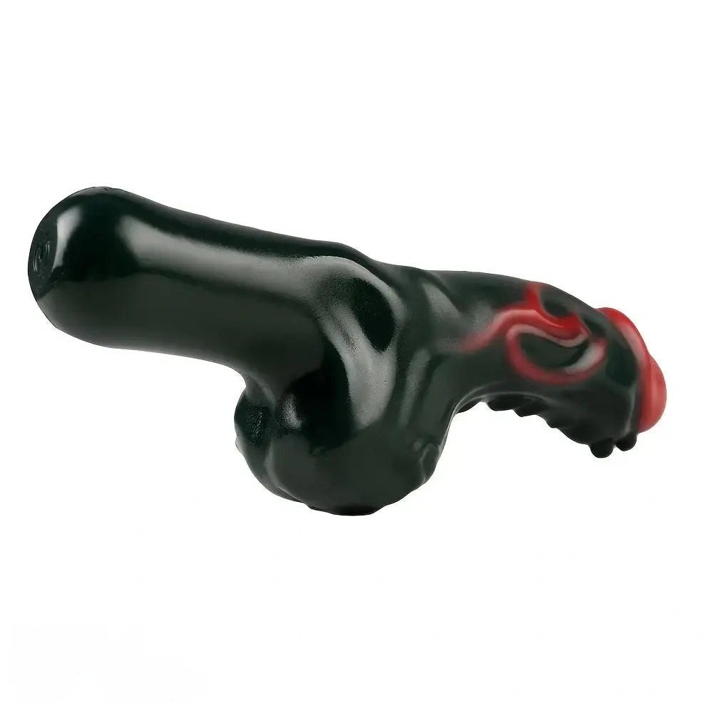 Silicone fantasy dildo with a curved bulge, photo 4