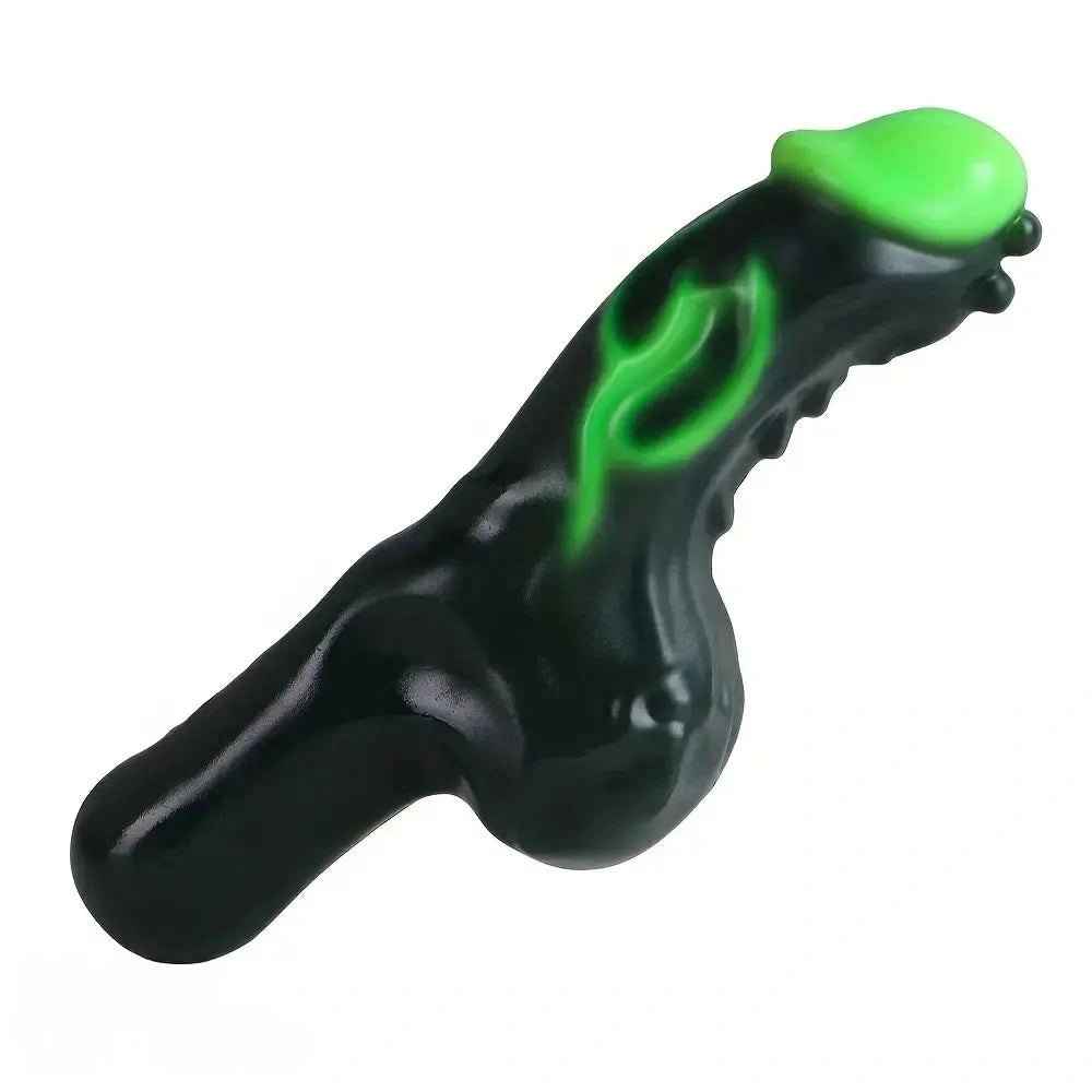 Silicone fantasy dildo with a curved bulge, photo 6
