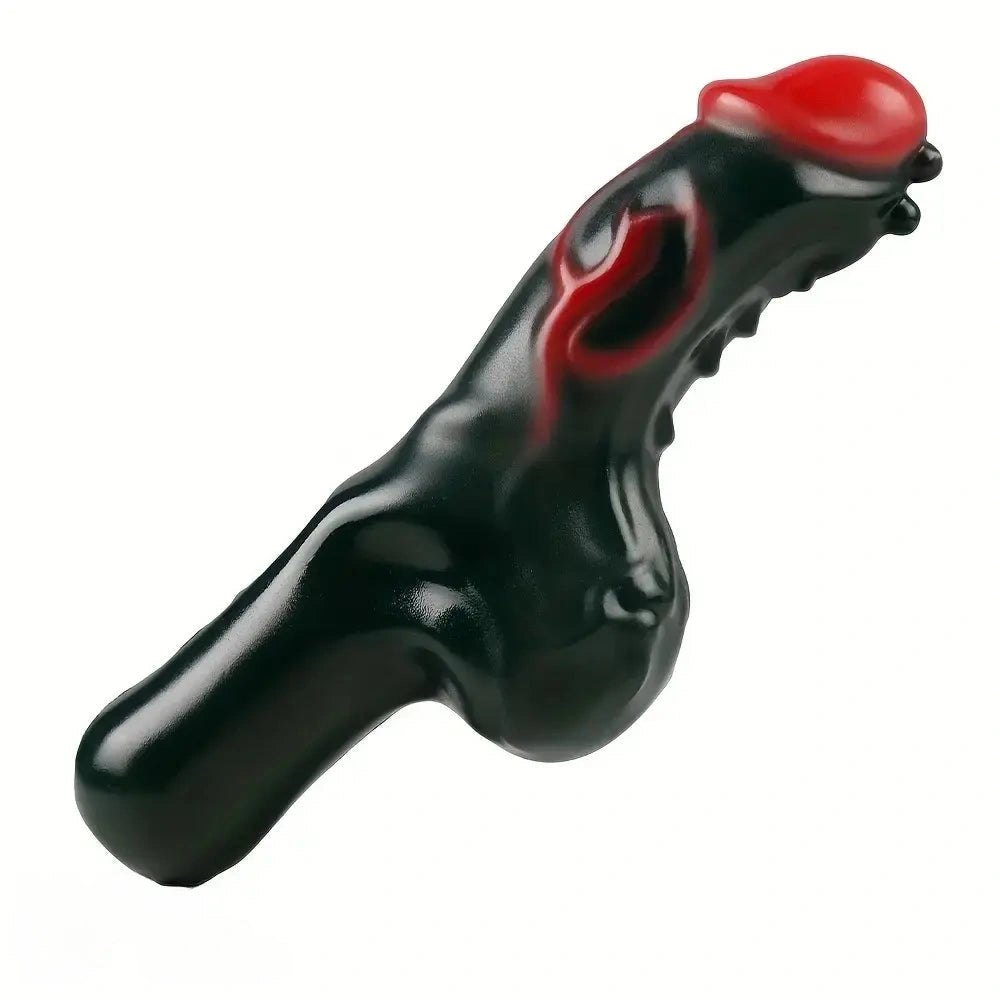 Silicone fantasy dildo with a curved bulge, photo 8