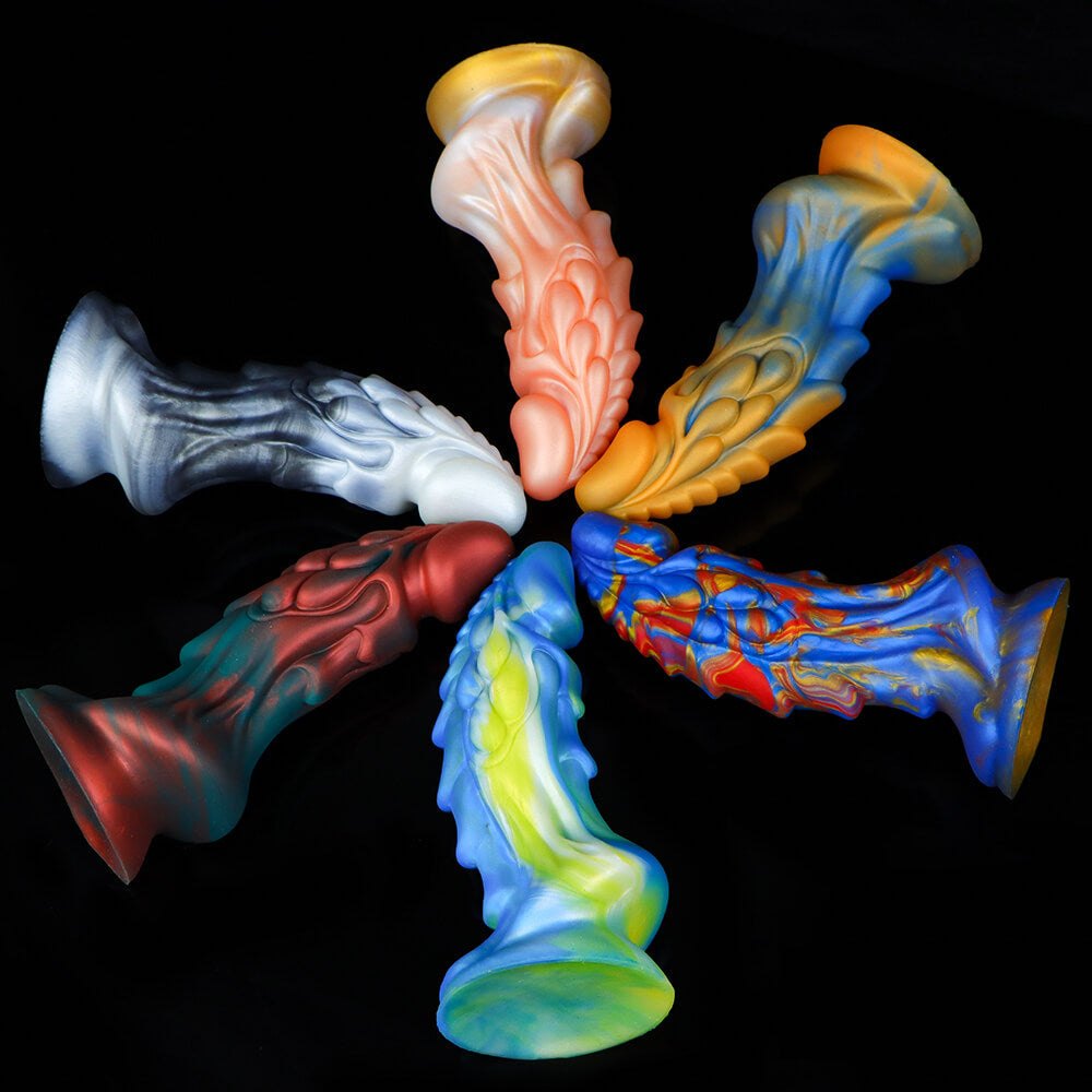 Ridged dragon fantasy dildo, photo 2