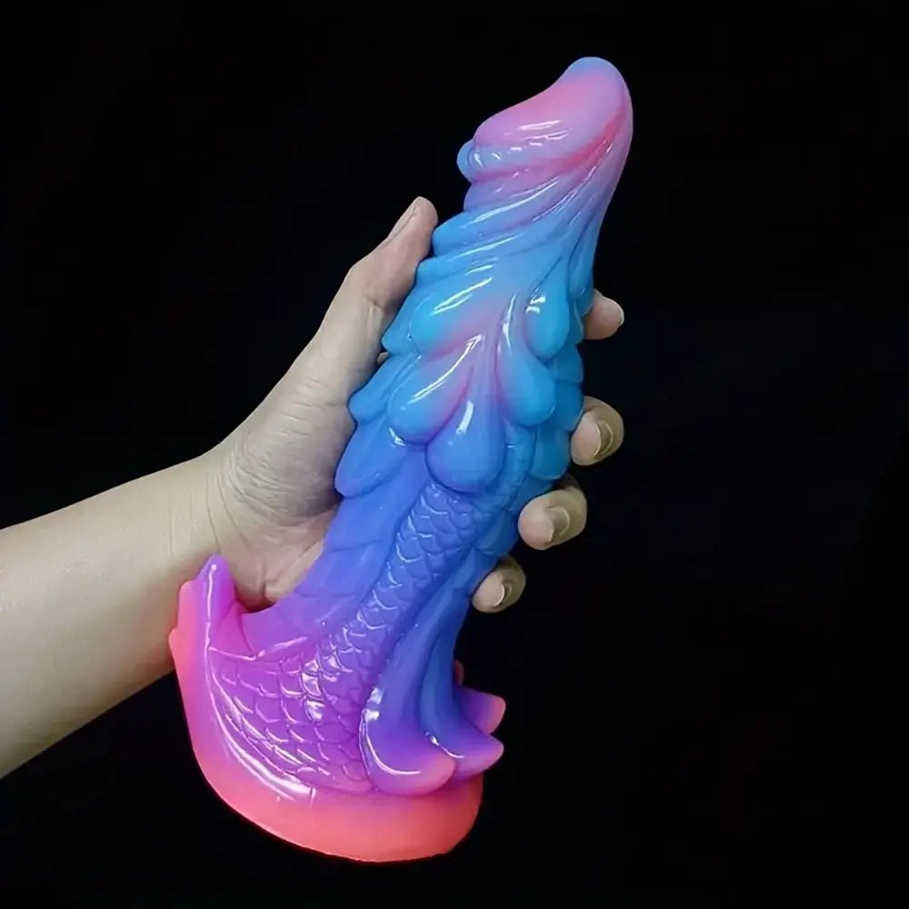 Pink blue purple ombre fantasy dildo, photo 1
