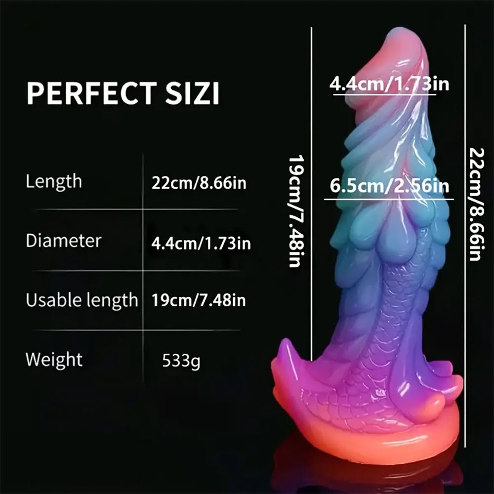 Pink blue purple ombre fantasy dildo, photo 4