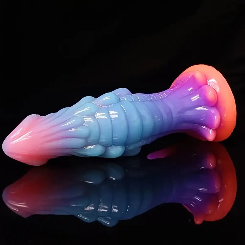 Pink blue purple ombre fantasy dildo, photo 5