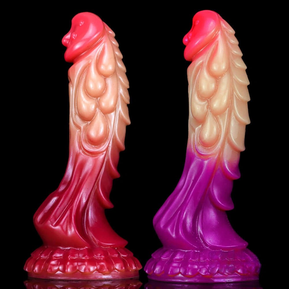 Ombre dragon fantasy silicone dildo, photo 1