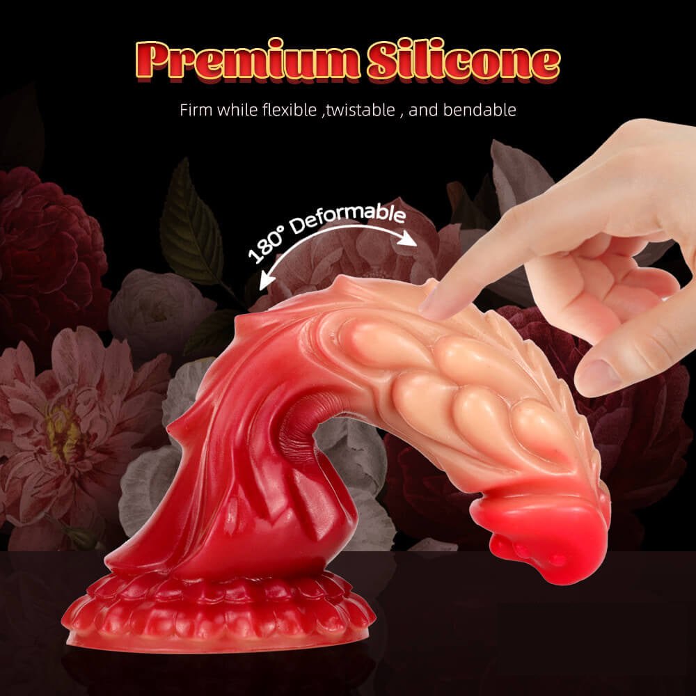 Ombre dragon fantasy silicone dildo, photo 10