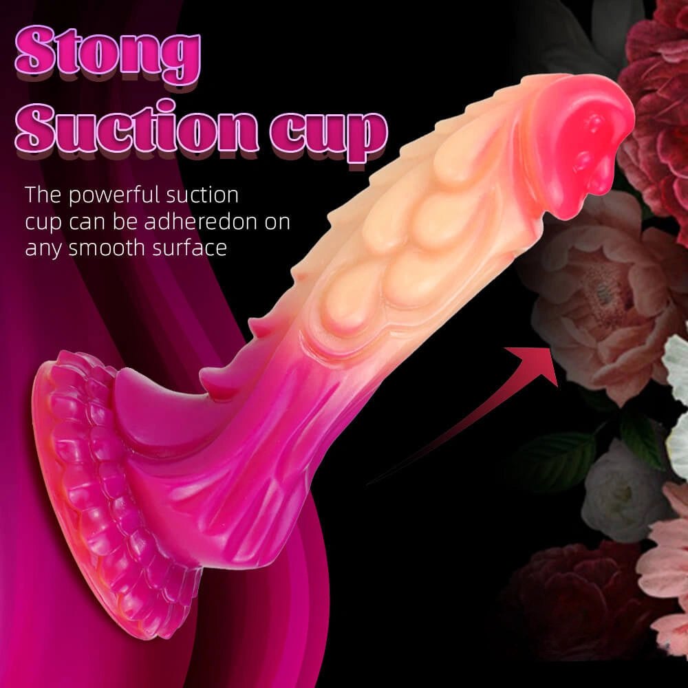 Ombre dragon fantasy silicone dildo, photo 14
