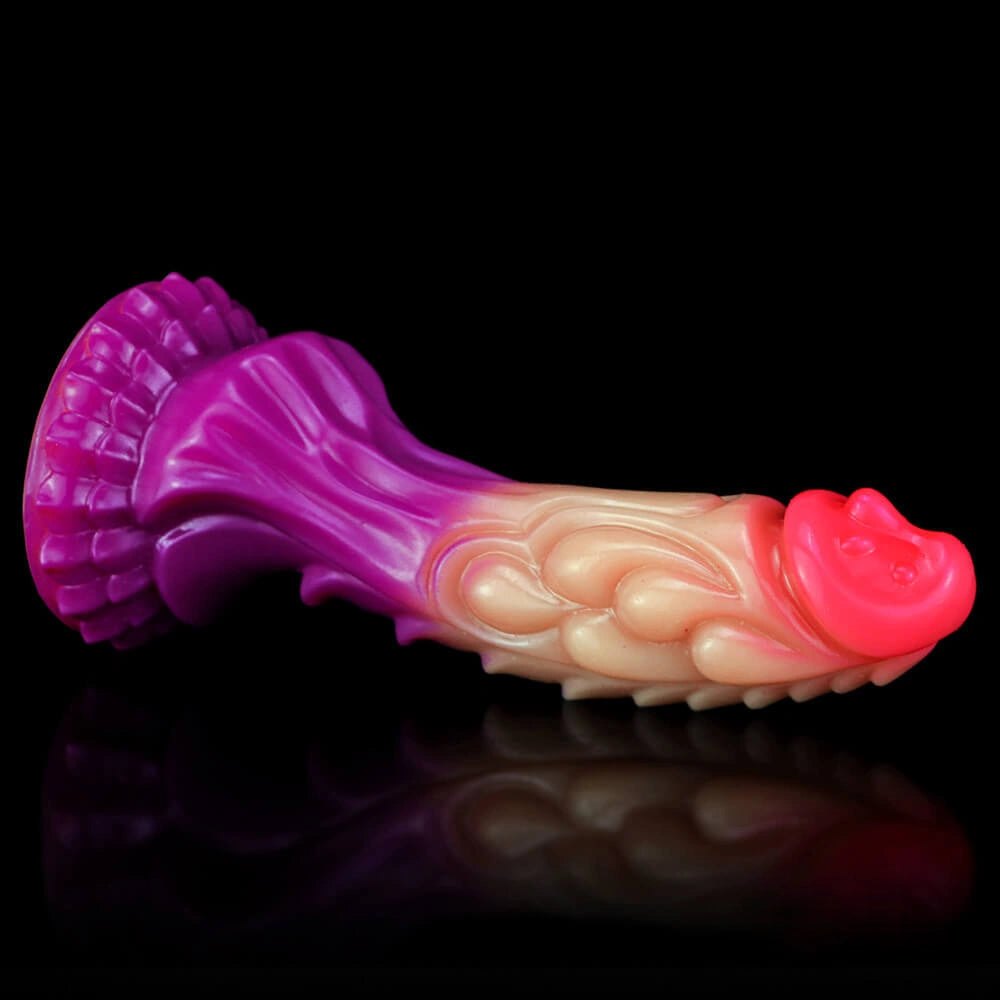 Ombre dragon fantasy silicone dildo, photo 3