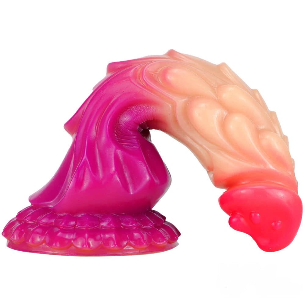 Ombre dragon fantasy silicone dildo, photo 6