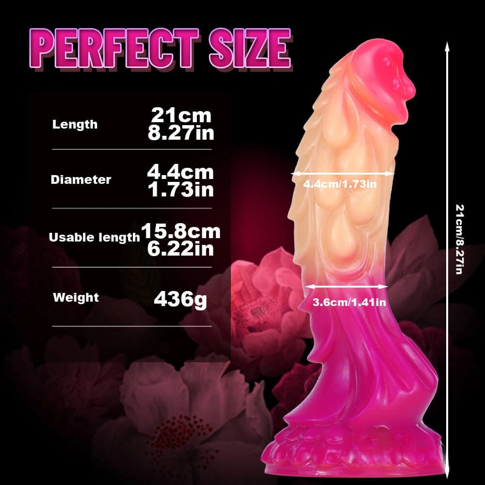 Ombre dragon fantasy silicone dildo, photo 7