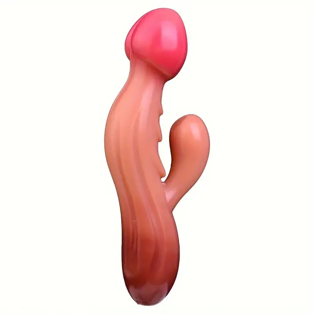 Pink to red ombre fantasy dildo, photo 1