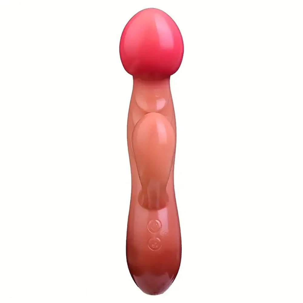 Pink to red ombre fantasy dildo, photo 2