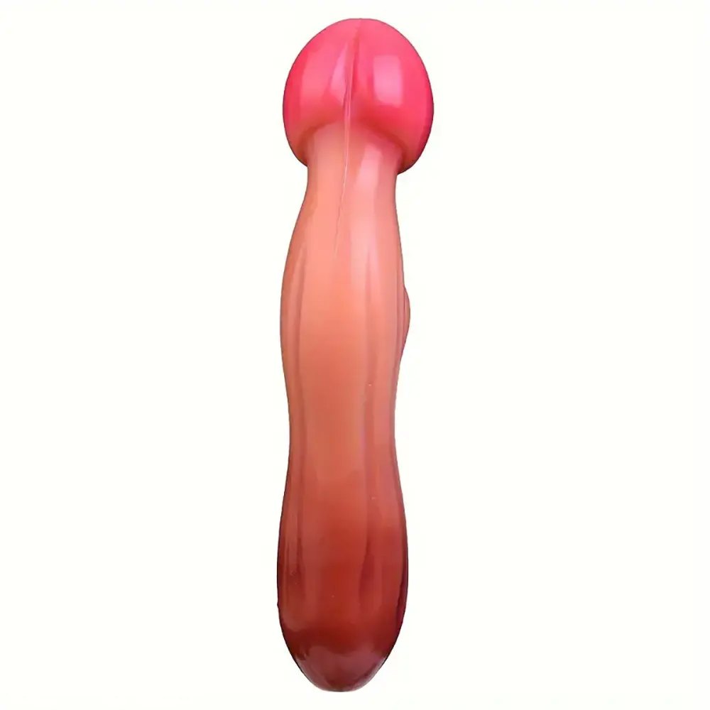 Pink to red ombre fantasy dildo, photo 3