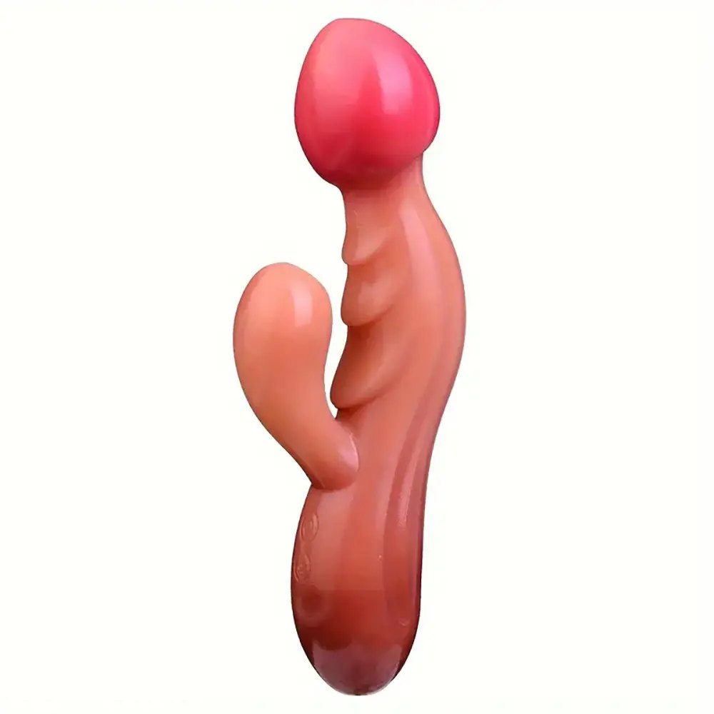 Pink to red ombre fantasy dildo, photo 4