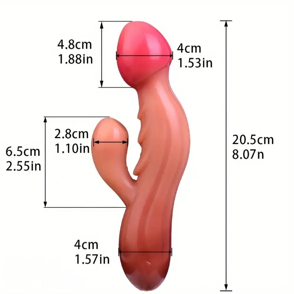 Pink to red ombre fantasy dildo, photo 5