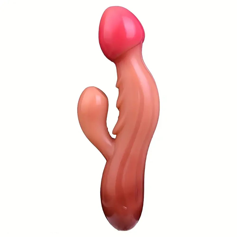 Pink to red ombre fantasy dildo, photo 6