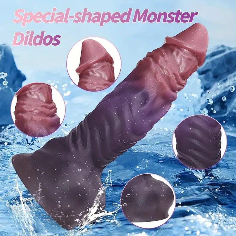 Purple ombre fantasy monster dildo, photo 2