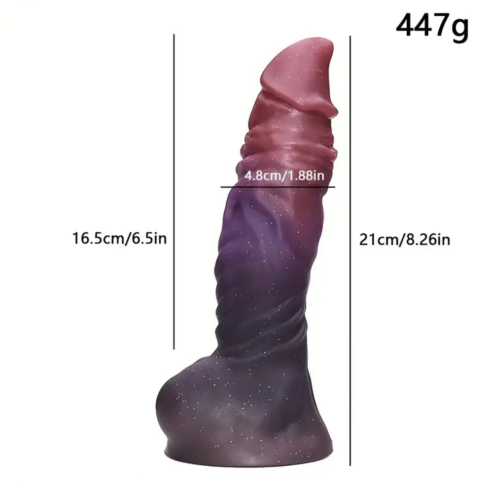 Purple ombre fantasy monster dildo, photo 6