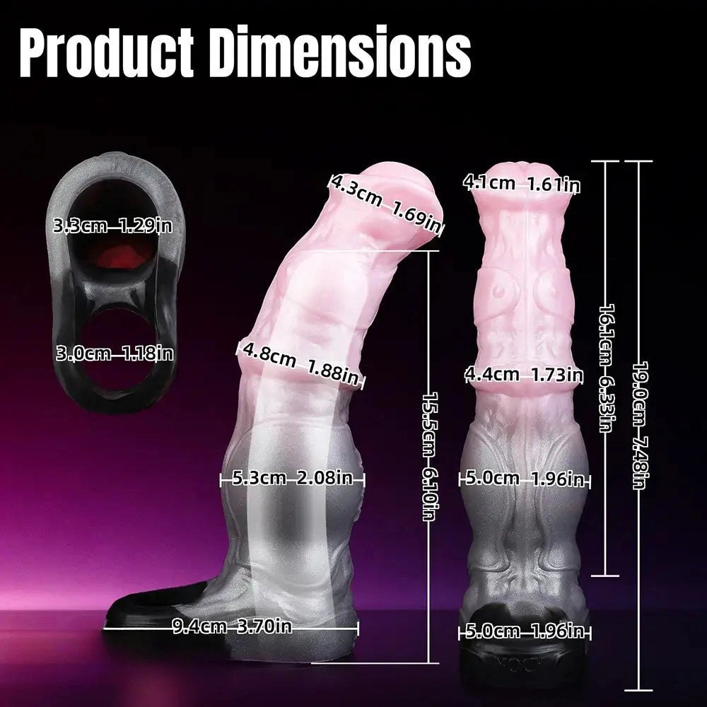 Pink ombre silicone dildo sleeve, photo 2
