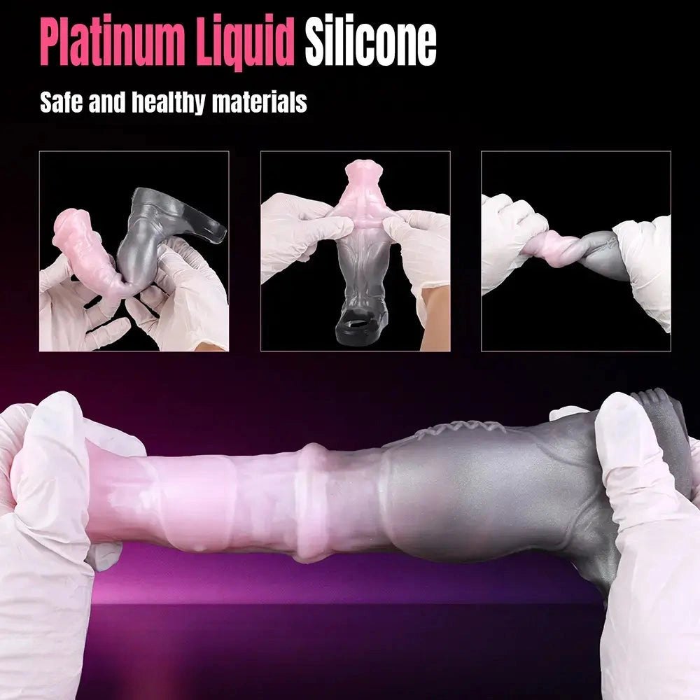 Pink ombre silicone dildo sleeve, photo 5