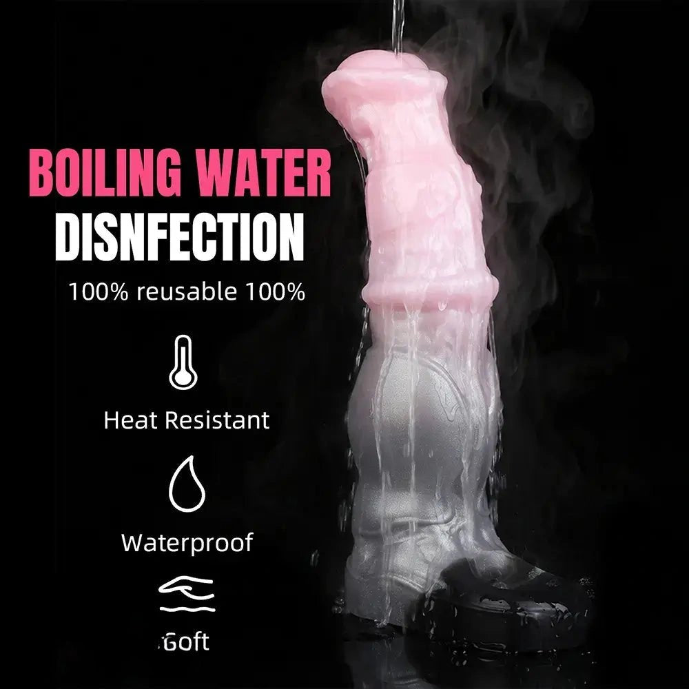 Pink ombre silicone dildo sleeve, photo 6