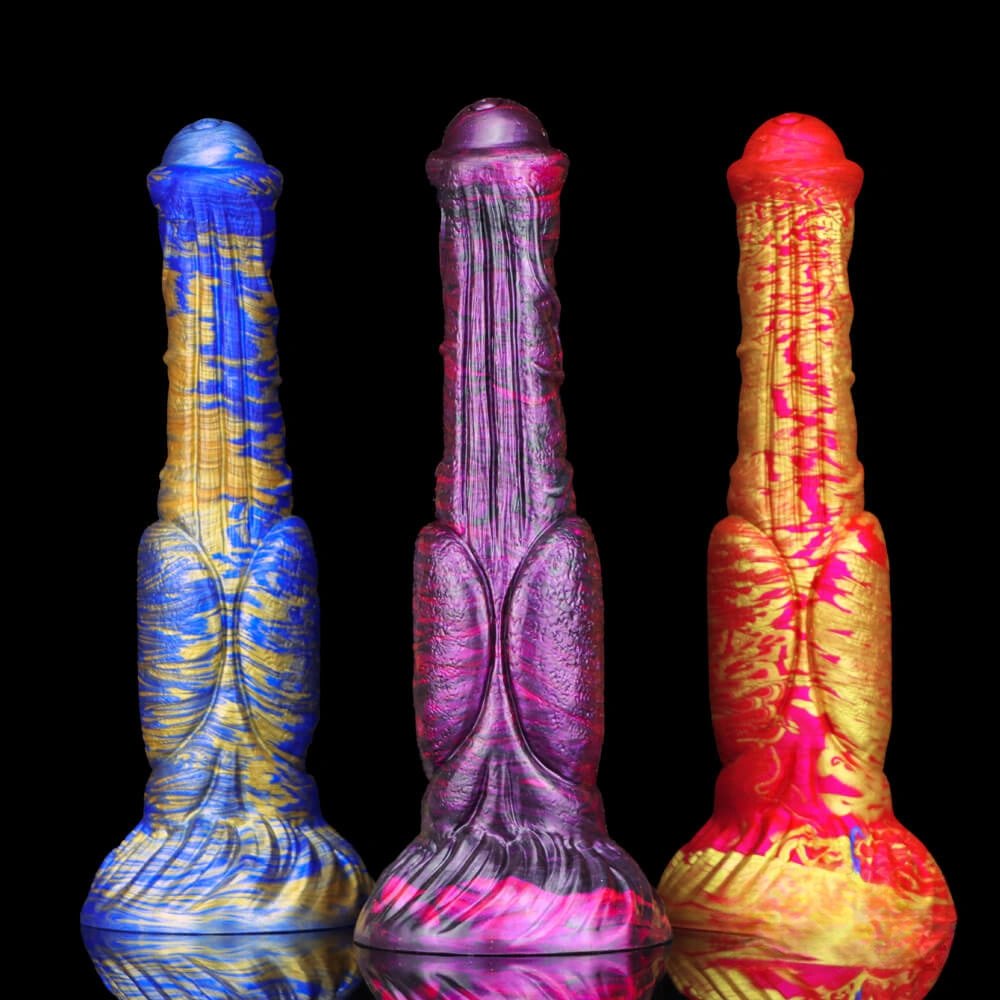 Ombre marbled horse style dildo, photo 1