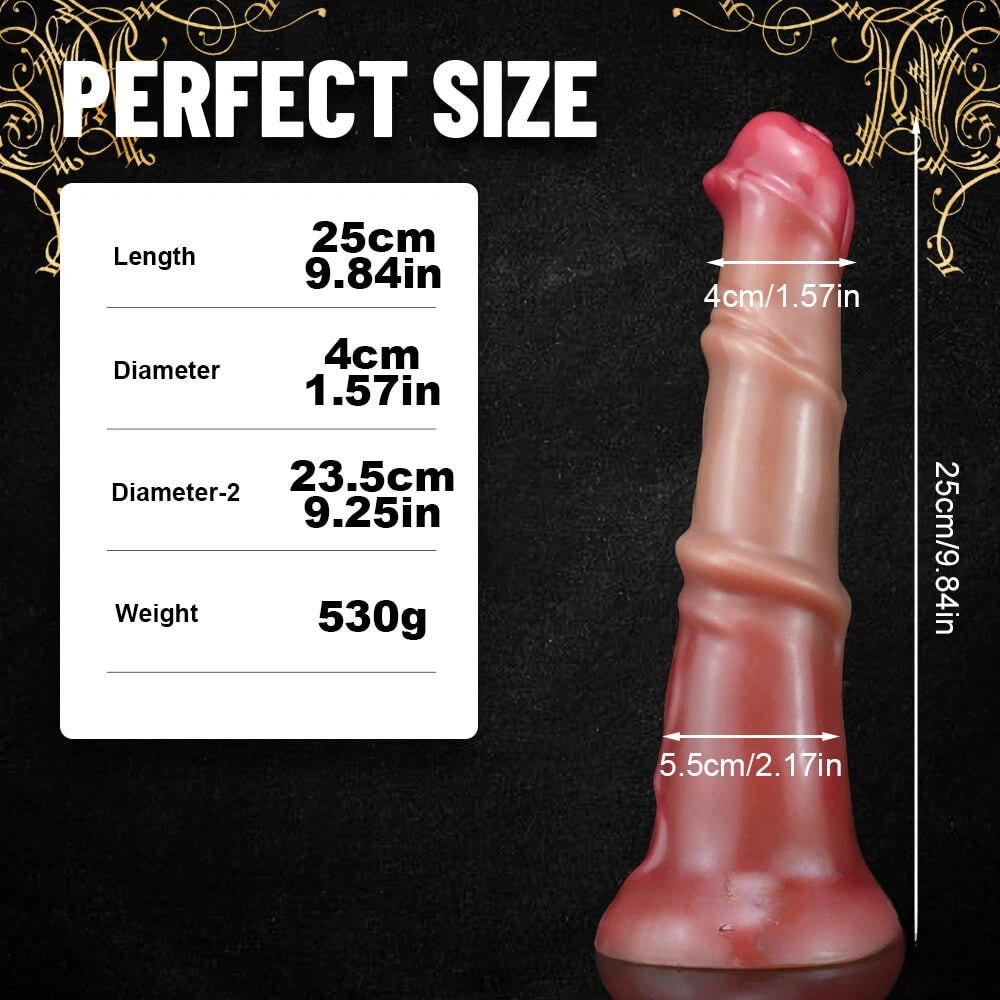 Ombre horse shaped liquid silicone dildo, photo 6