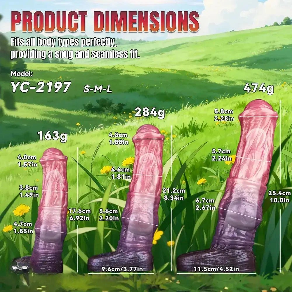 Pink to purple ombre silicone knot dildo with suction cup base, photo 3
